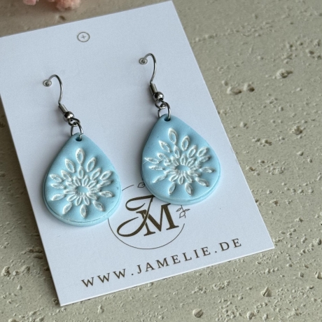 Mandala Ohrringe aus Polymer Clay