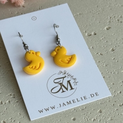 Enten Ohrringe aus Polymer Clay, federleicht