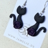 Schwarze Katze Ohrringe – Ohrhänger mit Katzen-Silhouette