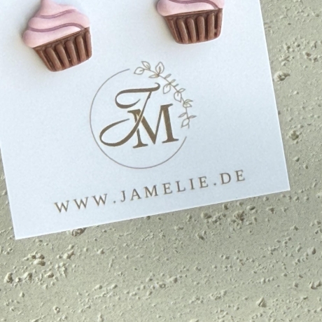 Cupcake Ohrringe aus Polymer Clay, süße Geschenkidee