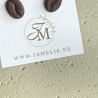 Kaffeebohnen Ohrringe aus Polymer Clay, Mini, Normal oder 3er