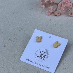 Hasen Ohrringe aus Polymer Clay – handgemachte Ohrstecker
