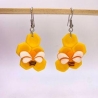 Bienenwaben Ohrringe aus Polymer Clay, Sommer Schmuck