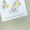 Sternschnuppen Ohrringe aus Polymer Clay