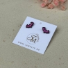 Mini Fledermaus Ohrringe aus Polymer Clay, Halloween Schmuck