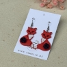 Fuchs Ohrringe aus Polymer Clay, Waldtier Schmuck für Herbst