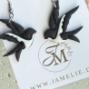 Schwalben Ohrringe aus Polymer Clay, Vogel Schmuck, Frühling