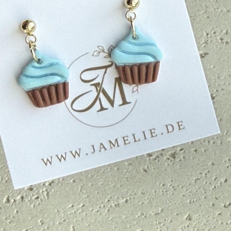 Cupcake Ohrringe aus Polymer Clay, süße Geschenkidee