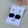 Hexenkessel Ohrringe, Halloween Schmuck für Hexenfans