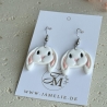 Schlappohr Hase Ohrringe aus Polymer Clay