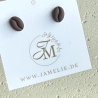 Kaffeebohnen Ohrringe aus Polymer Clay, Mini, Normal oder 3er