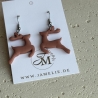 Rentier Ohrringe aus Polymer Clay – handgemachte Ohrhänger