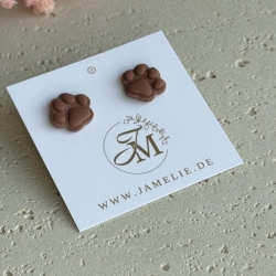 Pfoten Ohrringe aus Polymer Clay – handgemachte Ohrstecker, mini