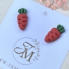 Karotten Ohrringe aus Polymer Clay – handgemachte Ohrstecker