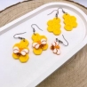 Bienenwaben Ohrringe aus Polymer Clay, Sommer Schmuck