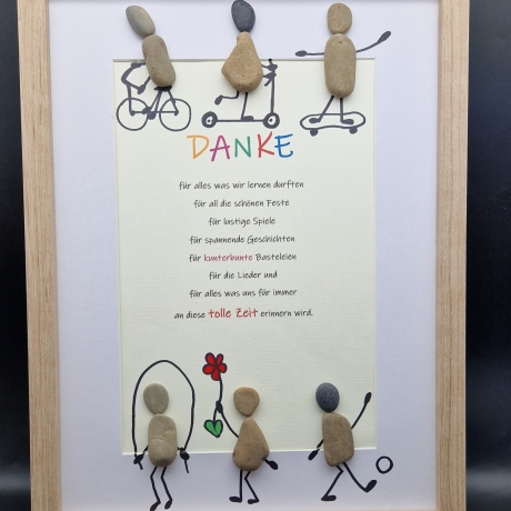 Steinbild als Geschenk für Erzieher, Lehrer usw. - DIN A3