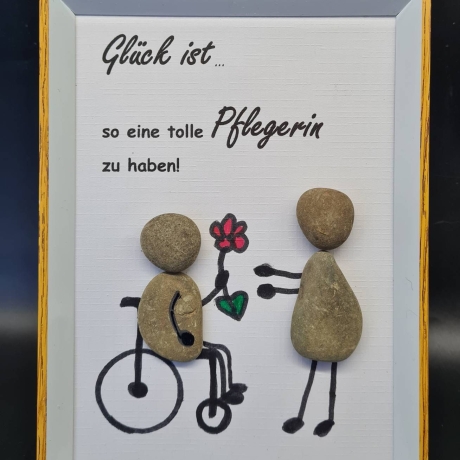 Steinbild als Danke Geschenk für eine tolle Pflegerin