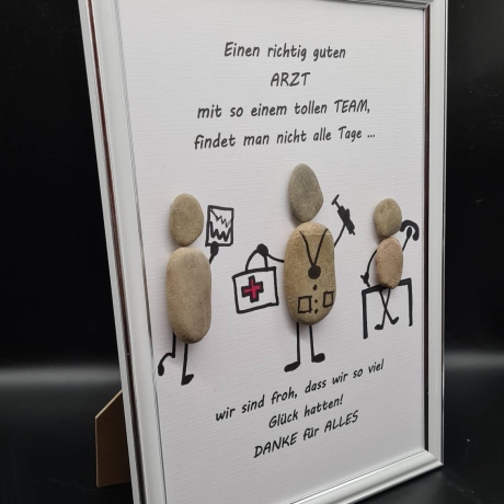 Steinbild als Geschenk für den Arzt /die Ärztin und Arztpraxis