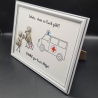 Liebevoll handgefertigtes Steinbild als Geschenk für Sanitäter, Rettungsassistenten,  Notarzt, das Krankenhaus