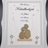 Steinbild zum 15. Hochzeitstag Kristallhochzeit personalisierbar