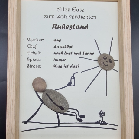 Steinbild als Abschiedsgeschenk Ruhestand, Rente, Pensionierung