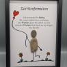 Liebevoll handgefertigtes Steinbild als Geschenk zur Konfirmation