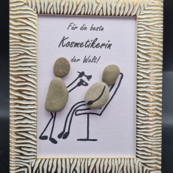 Steinbild als Geschenk für die beste Kosmetikerin der Welt