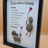 Steinbild als Geschenk für die weltbeste Hebamme - 3 Rahmenfarben wählbar