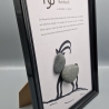 Steinbild Sternzeichen Steinbock aus Kieselsteinen 