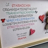 Liebevoll handgefertigtes Steinbild für die liebe Mama, als Geschenk zum Muttertag - 2 Rahmenfarben möglich