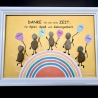 Liebevoll handgefertigtes Steinbild als Geschenk zum Abschied vom Kindergarten für die Erzieherinnen - personalisierbar