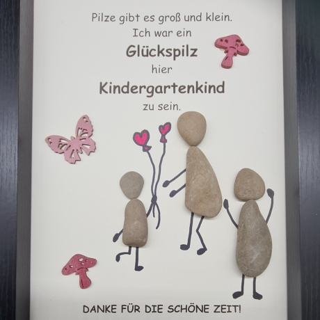 Steinbild zum Abschied vom Kindergarten für Erzieher/innen 