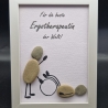 Liebevoll handgefertigtes Steinbild als Geschenk für die Ergotherapeutin