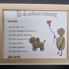 Liebevoll handgefertigtes Steinbild als Geschenk für die weltbeste Hebamme