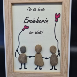 Steinbild als Geschenk für die Erzieherin