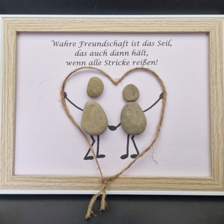 Steinbild als Geschenk für die beste Freundin/den besten Freund 