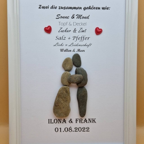 Steinbild als Geschenk zur Hochzeit - Hochzeitsgeschenk