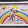 Steinbild fürs Kinderzimmer - Die kleine Prinzessin