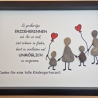 Steinbild als Geschenk zum Abschied vom Kindergarten für die Erzieherinnen - 3 Rahmenfarben