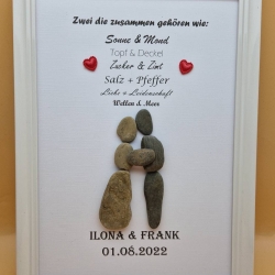 Steinbild als Geschenk zur Hochzeit - Hochzeitsgeschenk