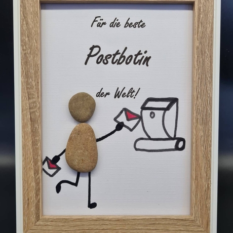 Steinbild als Geschenk als Geschenk für die Postbotin / Postboten