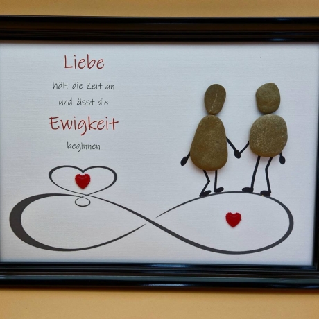 Steinbild als Geschenk zur Hochzeit - auch personalisierbar