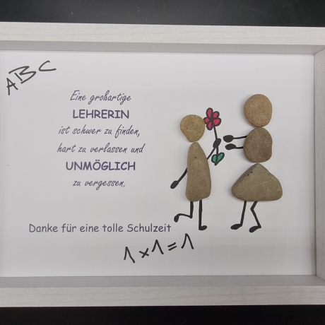 Steinbild als Abschiedsgeschenk für die Lehrerin bzw. den Lehrer