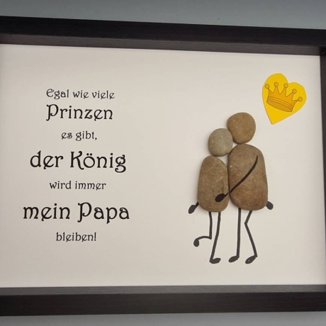 Steinbild für den lieben Papa und Opa - 2 Rahmenfarben