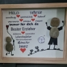 Steinbild als Geschenk zum Abschied vom Kindergarten Erzieher