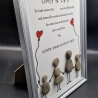 Steinbild Oma und Opa mit 2 Enkelkinder 