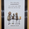 Liebevoll handgefertigtes Steinbild als Geschenk für den Kinderarzt und sein Team - 3 verschiedene Rahmenfarben