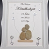 Steinbild zum 15. Hochzeitstag Kristallhochzeit personalisierbar