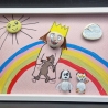 Steinbild fürs Kinderzimmer - Die kleine Prinzessin