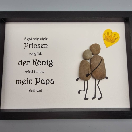 Steinbild für den lieben Papa und Opa - 2 Rahmenfarben